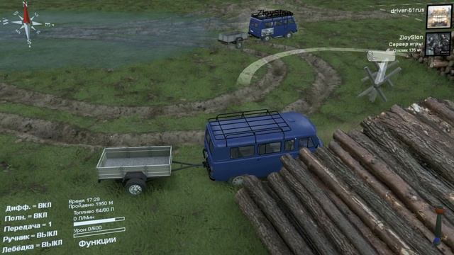 SpinTires 03.03.16-Uaz-2206-SV.MP-v.3 ДОРАБОТКА!!! Карта-Level-reis_1,Test-2(Мультиплеер) смотреть онлайн
