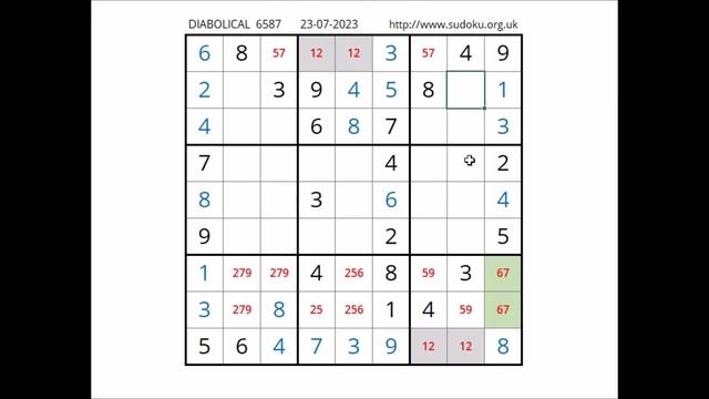 Sudoku Diabólico  23/07/2023