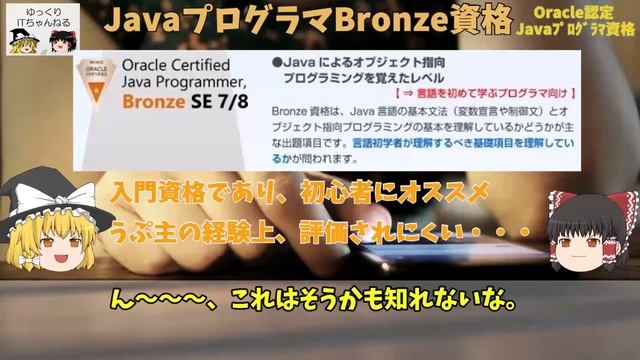 【ゆっくりIT】Oracle認定Javaプログラマ資格 ＋うぷ主のオススメ勉強法 ～ゆっくり解説IT資格～ No.037 смотреть онлайн