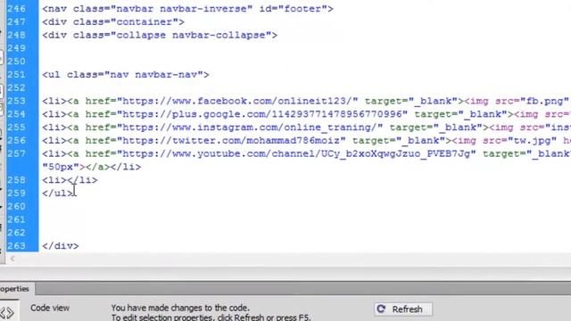 Bootstrap 3 video 9 create footer and insert glph-icon Urdu & Hindi tutorial (Online I.T training) смотреть онлайн