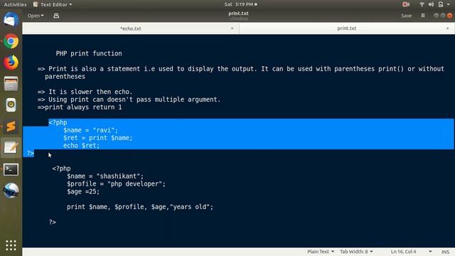PHP Variables - Echo, Print statement - PHP Tutorial for Beginner смотреть онлайн