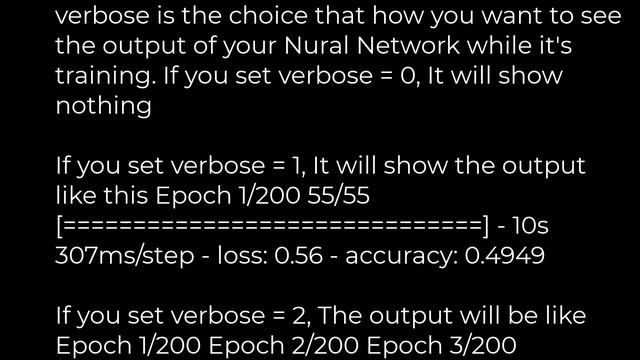 Python :What is the use of verbose in Keras while validating the model?(5solution) смотреть онлайн