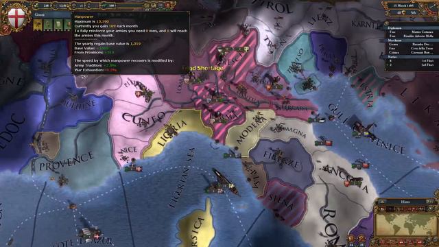 Europa Universalis IV [Genoa] 02 - Eughh.. it's still so small. смотреть онлайн