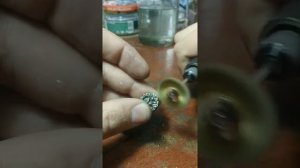 ремонт ножки на серебряной серьге!