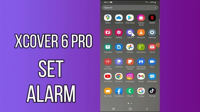 Samsung Xcover 6 Pro How to Set Alarm смотреть онлайн