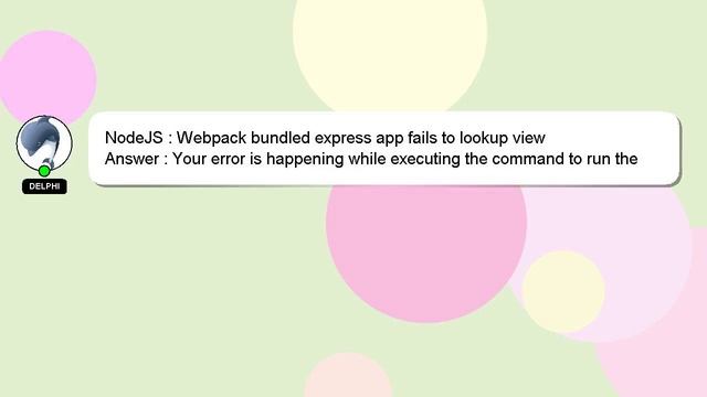 NodeJS : Webpack bundled express app fails to lookup view смотреть онлайн