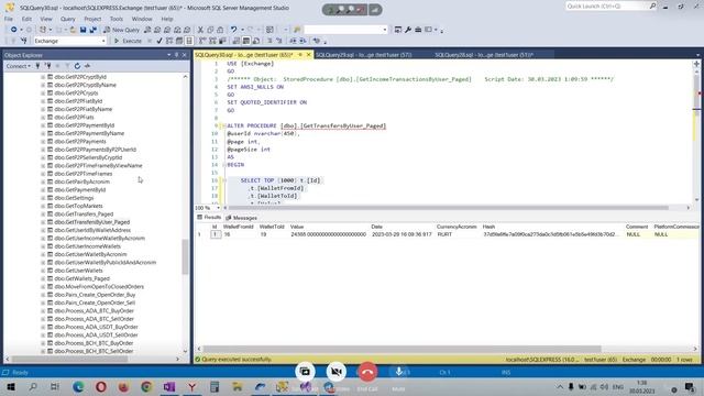 Пример выполнения бекенд задачи на c# с работой по SQL смотреть онлайн