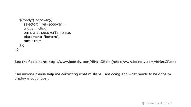 CSS : Make bootstrap popover work with custom html template смотреть онлайн