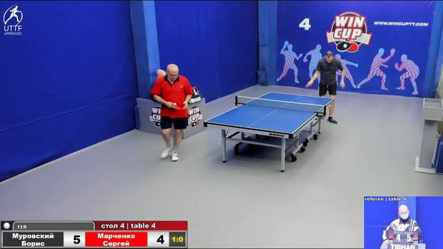 21:00 Муровский Борис 3-0 Марченко Сергей стол 4 ЮГ-3 28.12.21 смотреть онлайн