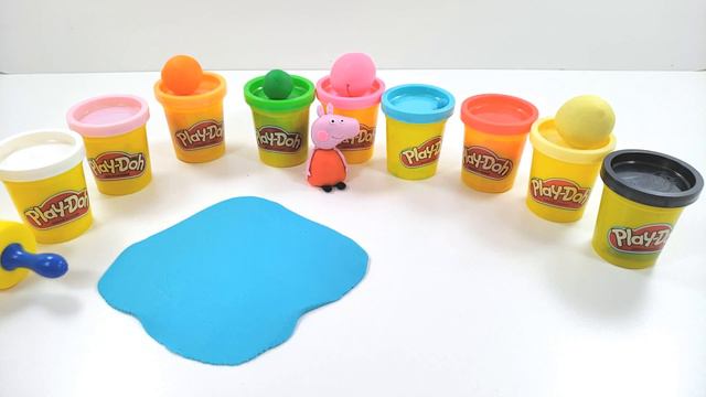 👍👍👍 Лепим из пластилина Свинку Пеппу на пикнике 👶 Игры для детей вместе с Головастиком