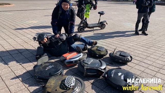Масленица на моноколесе в Алма-Ате./Winter farewell on electric unicycle in Alma-Ata. смотреть онлайн