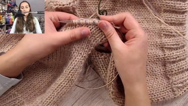 Вяжем жилеты #12. Обвязываем круглые вырезы. 2 способа. Прямой эфир 15.03.21 смотреть онлайн