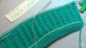 Вязание спицами детская шапочка- чепчик #142