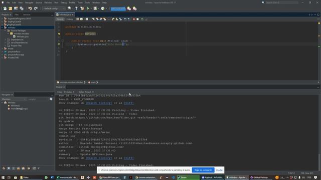 JAVA - Usando GITHUB desde NETBEANS смотреть онлайн