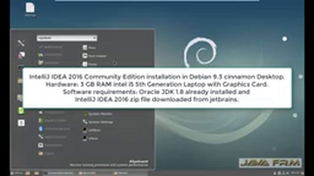 IntelliJ IDEA Community Edition 2016 Installation in Debian 9.3 смотреть онлайн