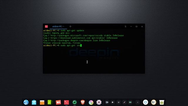 Установка sublime-text на Linux deepin White Linux смотреть онлайн