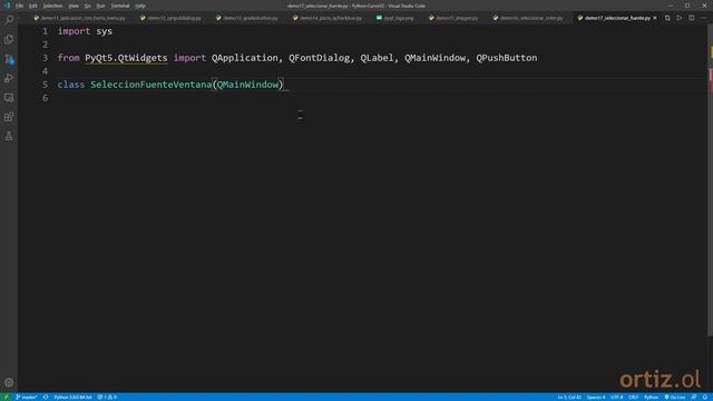 Python Curso V2: 424 1/2 Diálogo para la Selección de un Fuente de Texto - QFontDialog смотреть онлайн