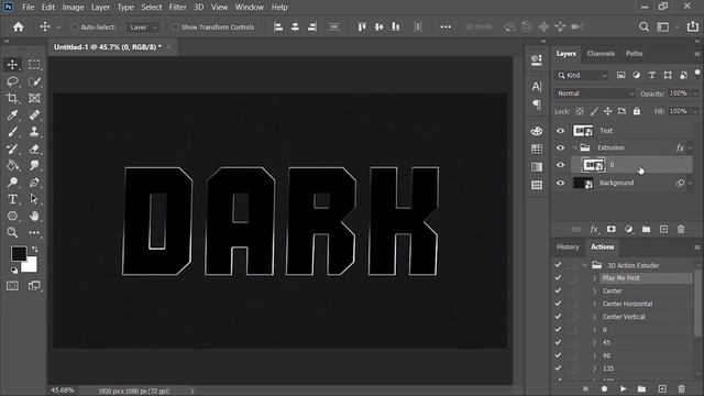 3D Cinematic Text Effect in Photoshop Tutorial смотреть онлайн