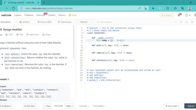 LeetCode 705. Design Hash Set смотреть онлайн
