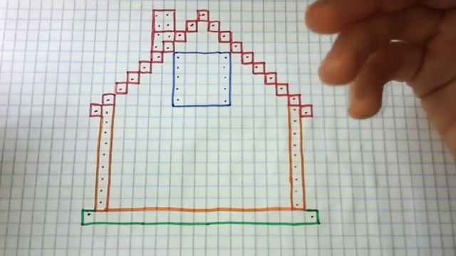 Как нарисовать Дом по клеточкам/рисунки в клетку смотреть онлайн