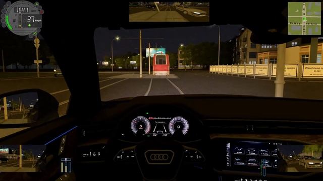 2019 Audi A6 Sedan "Black Edition" (Diesel Engine) by TJ -for City Car Driving 1.5.6 (night) смотреть онлайн