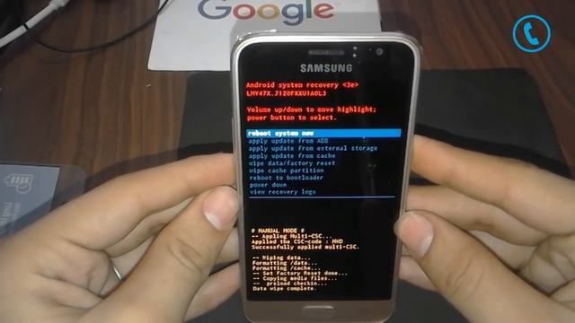 Samsung Galaxy J1-6 SM J120F Hard Reset