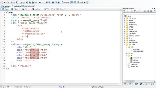 Load Data From MySQL with PHP & JQuery Ajax смотреть онлайн