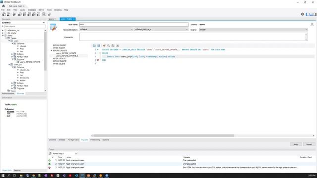 MySQL Workbench Multiple Triggers смотреть онлайн