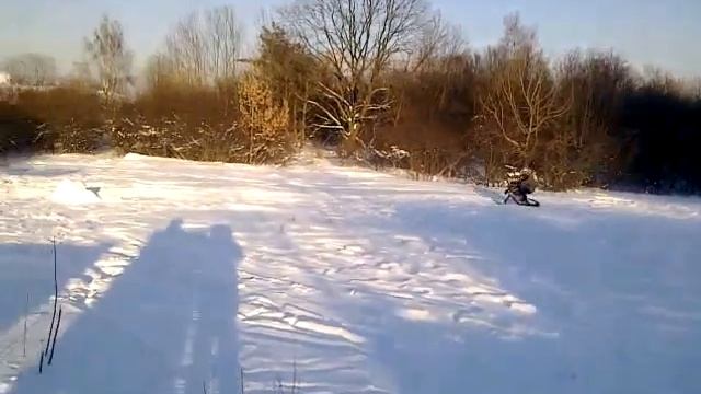 Снегоцикл Snow Hawk крылатское 18.02.11 смотреть онлайн