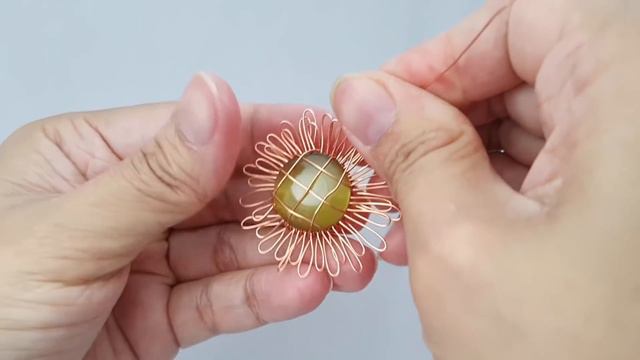 Sunflower | Pendant | Round cabochon | Stone without holes | How to do | DIY 593 смотреть онлайн