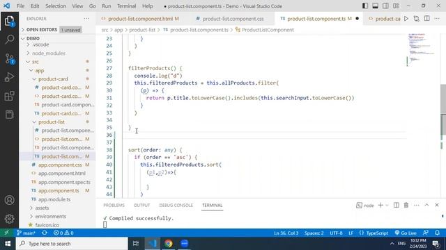 how to implement sorting in angular | sort products data bt price | angular tutorials in telugu смотреть онлайн