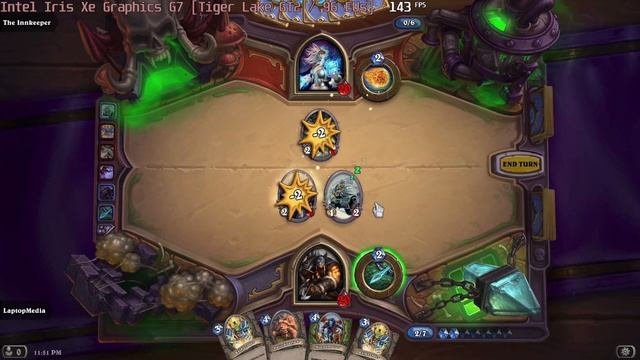 ? Intel Iris Xe Graphics G7 - HEARTHSTONE gameplay benchmarks (1080p) смотреть онлайн
