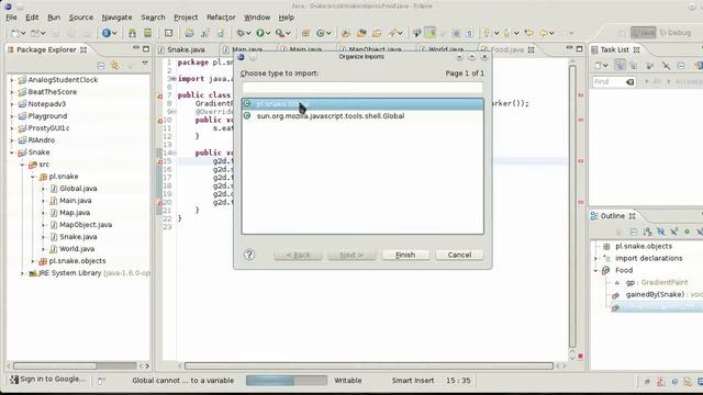 Snake in Java смотреть онлайн