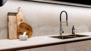 Как правильно делать стык столешницы и фартука.