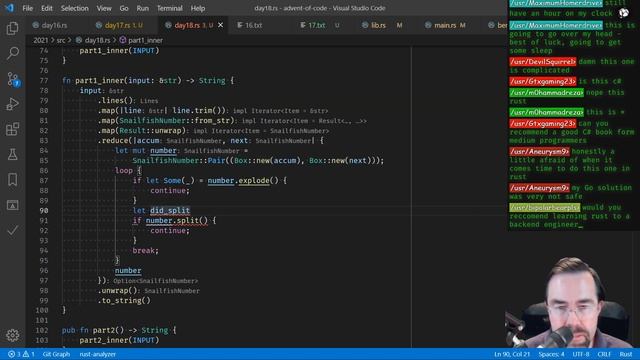 [Rust] Advent of Code 2021 - Days 17 + 18 смотреть онлайн