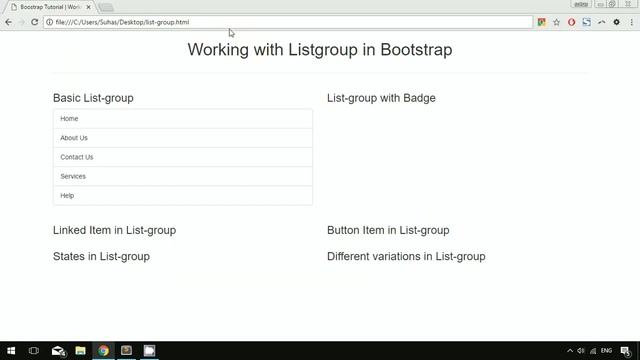 Bootstrap tutorial 12 - How to use list group class in bootstrap? смотреть онлайн