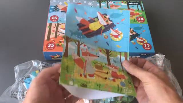 Деревянный пазл игра Животные Animals Puzzles 48 элементов смотреть онлайн