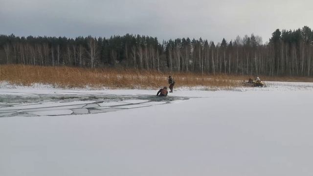 Утонул снегоход Linx 69 Ranger в Яхроме #1 смотреть онлайн