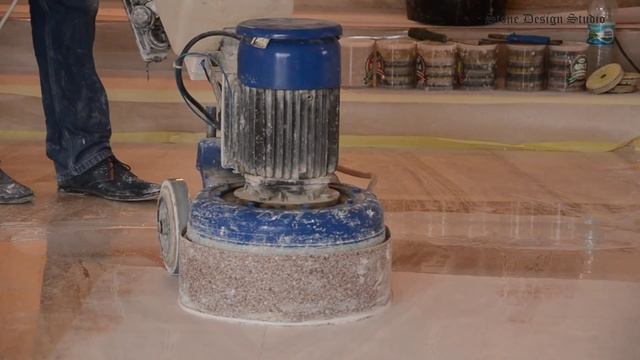 Переполировка мраморных полов SDS