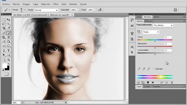 Tutorial Photoshop - Colorear foto en blanco y negro смотреть онлайн