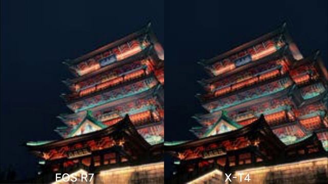 Canon EOS R7 VS Fujiflim X-T4 | NIGHT MODE | Camera Comparison смотреть онлайн