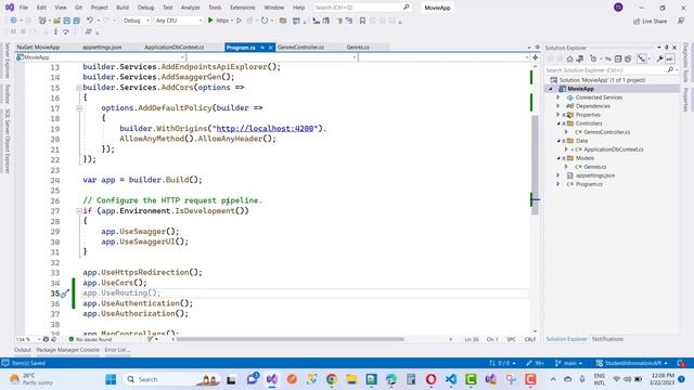 Online Movie Theater project in ASP.NET CORE Web API 7.0 with Angular Front-End | Day-7 смотреть онлайн
