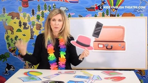 Easy ESL Games For Online and Classroom // Pack The Suitcase  Game & Printable  Props