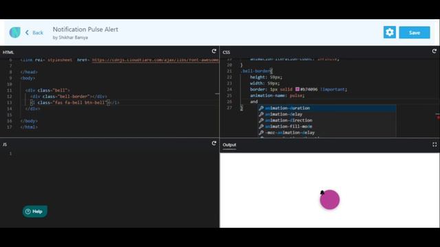 How to Create Notification Pulse Effect in Pure CSS | CSS Mini Project | Free Source Code | Tutoria смотреть онлайн