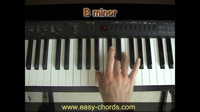 Bm Chord Piano - how to play B minor chord on the piano смотреть онлайн