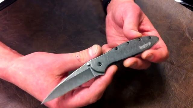 Обзор ножа Kershaw Leek K1660BLKW сталь 14C28N смотреть онлайн