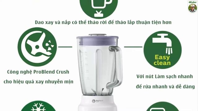 Máy Xay Sinh Tố PHILIPS HR2222 00 смотреть онлайн