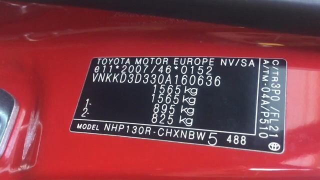 Where is the Paint Code / Colour Code Location on a Toyota Yaris? 2019 - 2013 смотреть онлайн