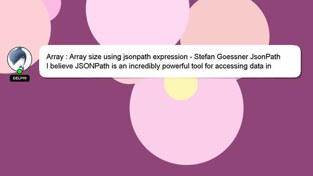 Array : Array size using jsonpath expression - Stefan Goessner JsonPath смотреть онлайн