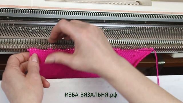 Как просто распустить полотно на иглах машины, распустить ряд смотреть онлайн